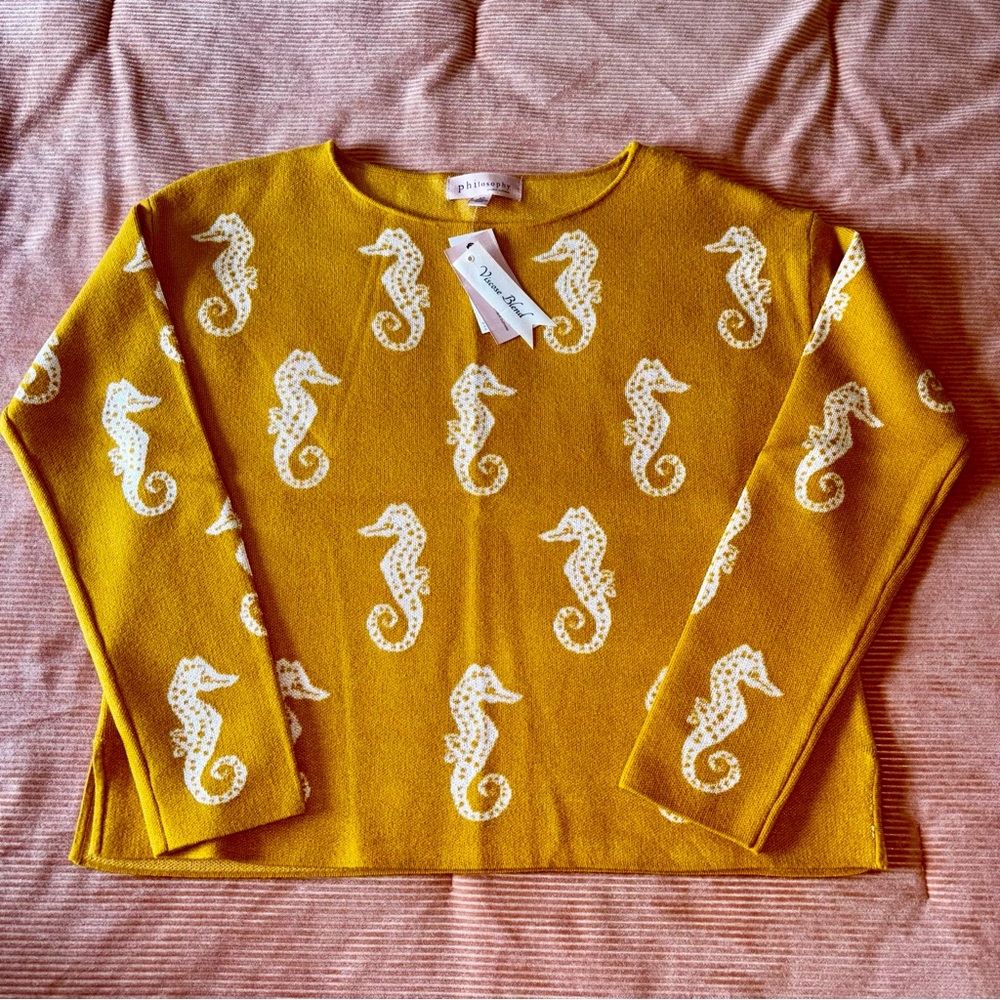 NWT Philosophy Seahorse Sweater Sz S